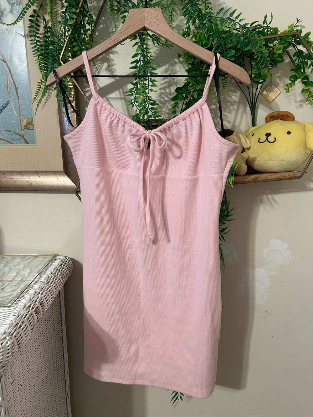 Forever 21 Pink Mini Dress with Drawstring